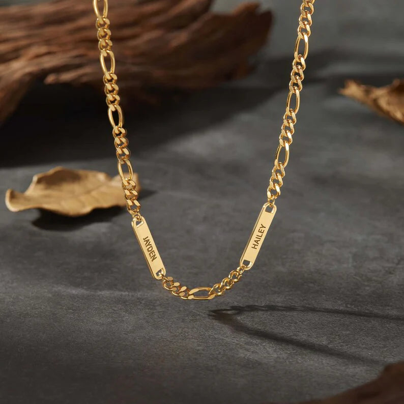 Men's Necklace With Names Engraved